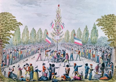 La piantagione di un albero della libertà durante la Rivoluzione, c.1792 da Etienne Bericourt